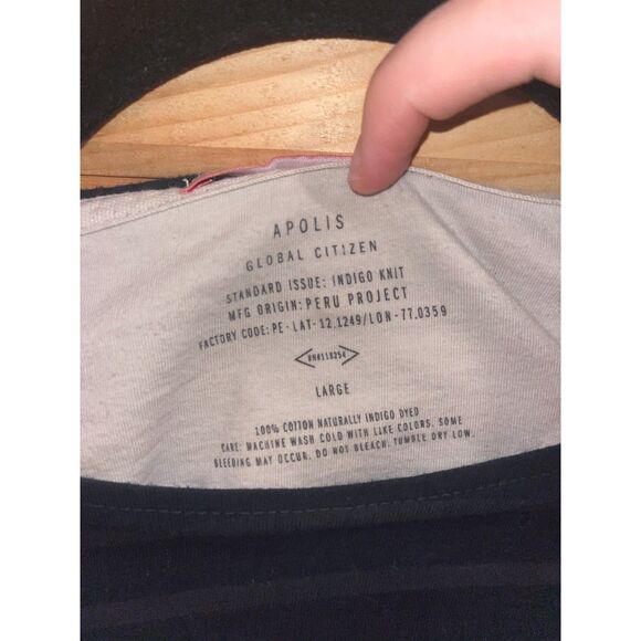 Semi Cropped Striped Long Sleeve Tee Shirt - Picture 4 of 4